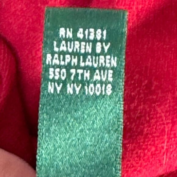 Lauren Ralph Lauren Red Sleeveless Faux Wrap Dress Sz P - Picture 7 of 9